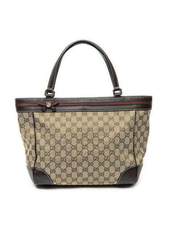 Gucci Handbags - Gucci Tote Beige Brown GG Canvas
